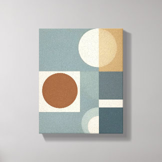 Minimalistische mid-eeuwse geometrisch abstract canvas afdruk