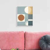 Minimalistische mid-eeuwse geometrisch abstract canvas afdruk (Insitu (Woonkamer))