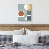 Minimalistische mid-eeuwse geometrisch abstract canvas afdruk (Insitu (Slaapkamer))