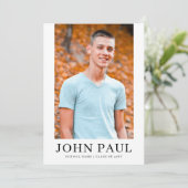 Minimalistische middelbare school universiteit 2 f aankondiging (Staand voorkant)