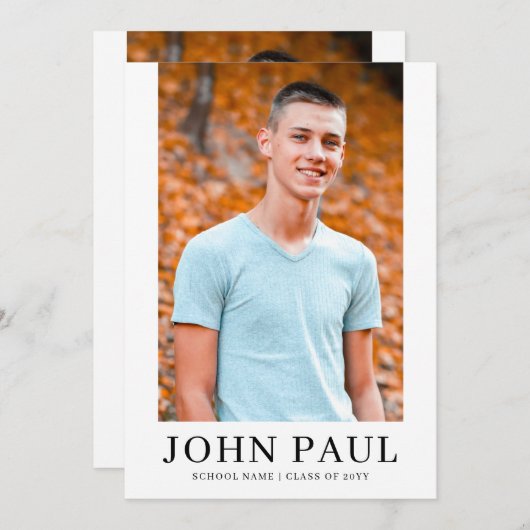 Minimalistische middelbare school universiteit 2 f aankondiging (Voorkant / Achterkant)