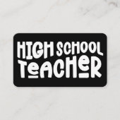 Minimalistische middelbare schoolleraar docent visitekaartje (Voorkant)