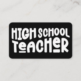 Minimalistische middelbare schoolleraar docent visitekaartje