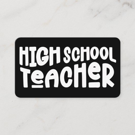 Minimalistische middelbare schoolleraar docent visitekaartje (Voorkant)