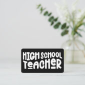 Minimalistische middelbare schoolleraar docent visitekaartje (Staand voorkant)