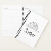 minimalistische middeleeuwse kasteelillustratie planner (Display)