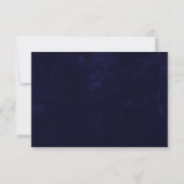 Minimalistische Midnight Celestial Gold Stars Wedd RSVP Kaartje (Achterkant)