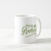 Minimalistische mijlpaal Stijlvol Happy Afstuderen Koffiemok (Voorkant rechts)