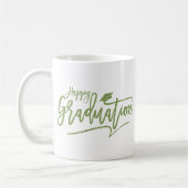 Minimalistische mijlpaal Stijlvol Happy Afstuderen Koffiemok (Links)