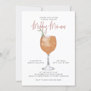 Minimalistische Mimosas Cocktail Vrijgezellenfeest Kaart