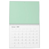 Minimalistische Mint Groene Muur Kalender (Jan 2027)