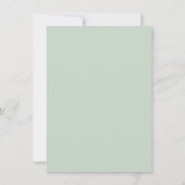 Minimalistische Mint Sage Persoonlijke Script Naam Notitiekaartje (Achterkant)