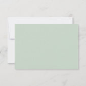 Minimalistische Mint Salie Rand Aangepaste Script  Bedankkaart (Achterkant)