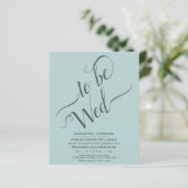 Minimalistische Mint & Teal BEGROTING Trouwkaart (Staand voorkant)