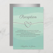 Minimalistische Mint & Zilveren Trouwontvangstkaar (Voorkant / Achterkant)