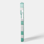 Minimalistische mintgroene en witte geruite hoes (Achterkant / Links)