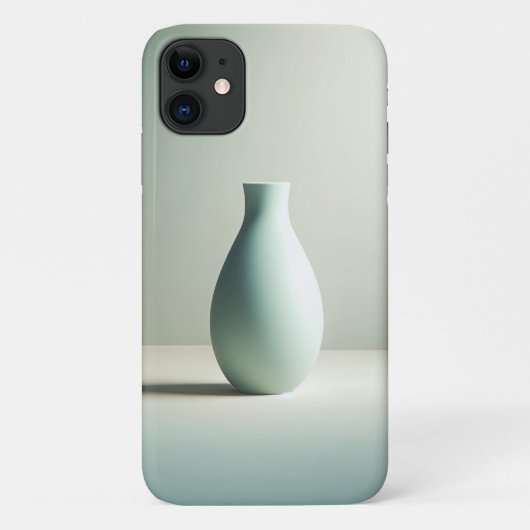 Minimalistische Mintgroene Vaas Kunst - Moderne Es Case-Mate iPhone Case (Achterkant)