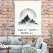 Minimalistische Mistige Berg Silhouet Muurkunst Poster