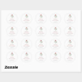 Minimalistische Mistletoe aangepaste kerst familie Ronde Sticker