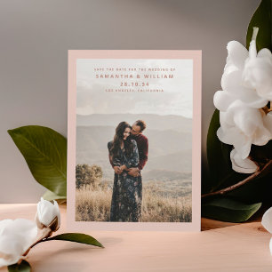 Minimalistische mix & match elegante moderne foto save the date