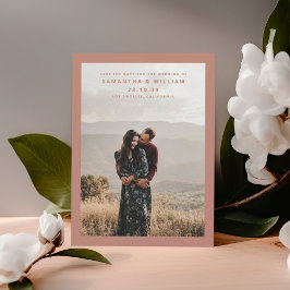 Minimalistische mix & match elegante moderne foto save the date