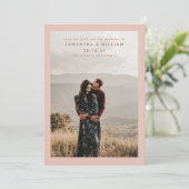 Minimalistische mix & match elegante moderne foto save the date (Staand voorkant)