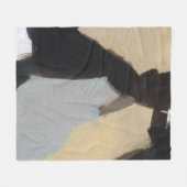 Minimalistische Mixed Media Art Fleece Deken (Voorkant (Horizontaal))