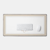 Minimalistische Mocha Bruine Script Twee Rand Mono Bureaumat (Keyboard & Muis)