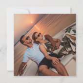 Minimalistische Mocha Mousse Timeless Ampersand Br Save The Date (Achterkant)