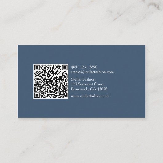 Minimalistische Mode Designer Professional Visitekaartje (Achterkant)