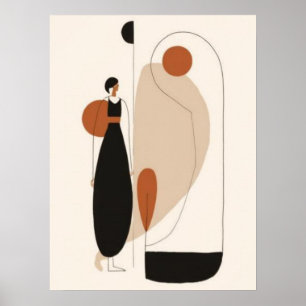 Minimalistische mode figuur wandkunst Scandinavi Poster