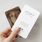 Minimalistische Mode Model Foto Visitekaartje