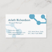 Minimalistische Modern Blue Corporate Clean White  Visitekaartje (Voorkant)