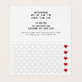 Minimalistische Modern Folded Black Coffee Loyalty Visitekaartje (Binnenkant ongevouwen)