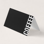 Minimalistische Modern Folded Black Coffee Loyalty Visitekaartje (Achterkant)