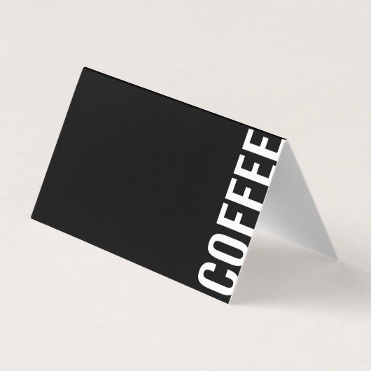 Minimalistische Modern Folded Black Coffee Loyalty Visitekaartje (Achterkant)