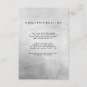 Minimalistische Modern Grey Waterverf Gastgegevens Informatiekaartje (Voorkant)