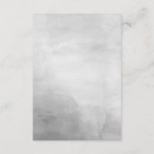 Minimalistische Modern Grey Waterverf Gastgegevens Informatiekaartje (Achterkant)