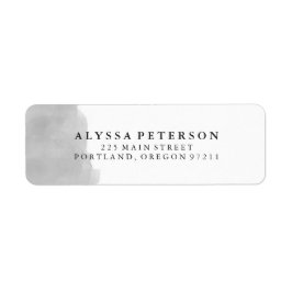 Minimalistische Modern Grey Waterverf Splash Etiket