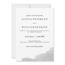 Minimalistische Modern Grey Waterverf Splash