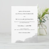 Minimalistische Modern Grey Waterverf Splash Kaart (Staand voorkant)