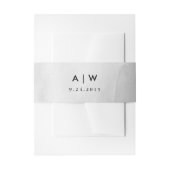 Minimalistische Modern Grey Waterverf Uitnodigingen Wikkel (Voorkant Voorbeeld)