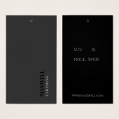 Minimalistische Modern Hang Labels Visitekaartje (Voorkant /achterkant)
