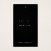 Minimalistische Modern Hang Labels Visitekaartje (Achterkant)