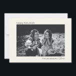 Minimalistische Modern Trendy Hanukkah Foto Feestdagenkaart<br><div class="desc">Minimalistische Moderne Trendy Hanukkah Fotovakantie Kaart</div>