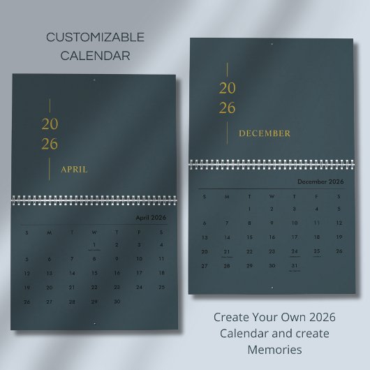 Minimalistische Moderne 2026 Muurkalender Kalender