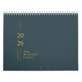 Minimalistische Moderne 2026 Muurkalender Kalender (Hoes)