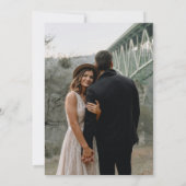 Minimalistische moderne 2-foto bruiloft elopement aankondiging (Achterkant)