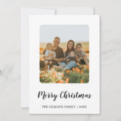 Minimalistische Moderne 3 Foto Kerstmis Nieuwsbrie Feestdagenkaart (Voorkant)