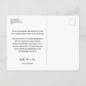 Minimalistische Moderne 3 foto's Trouwbedankje Briefkaart (Achterkant)